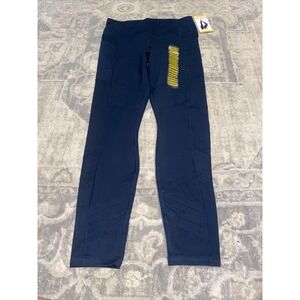 New Women's Sz Medium Active Life Dark Sea Blue Yoga Pants Crop Capri